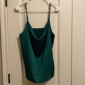 Emerald Green Cowl Neck Tank Top